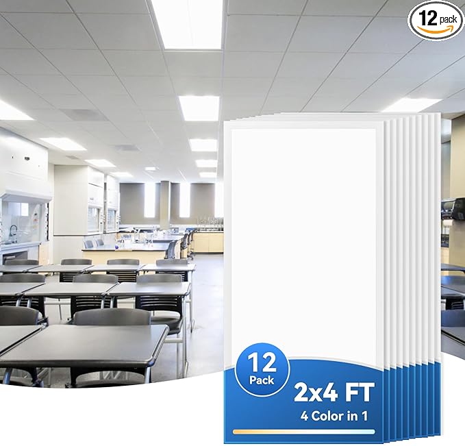 CycevSun 12-Pack 2x4 LED Flat Panel Light by CycevSun
