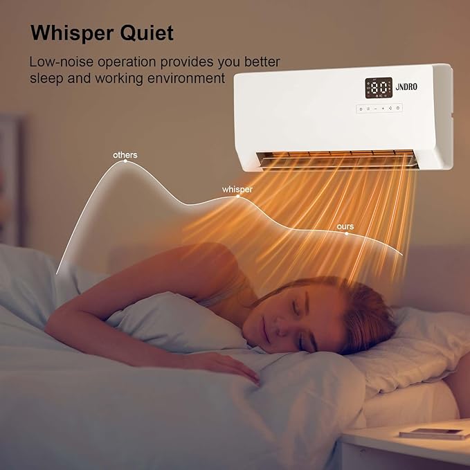 24-Inch Wall Mounted Electric Heater - 1500W Indoor Space Heater - Image 6