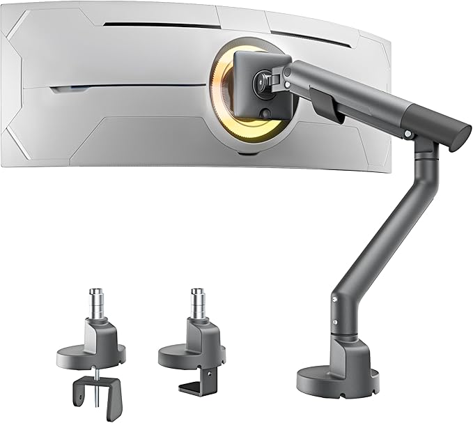 monTEK Single Monitor Arm for 17-40 Inch Screens, Heavy Duty Monitor Mount by monTEK