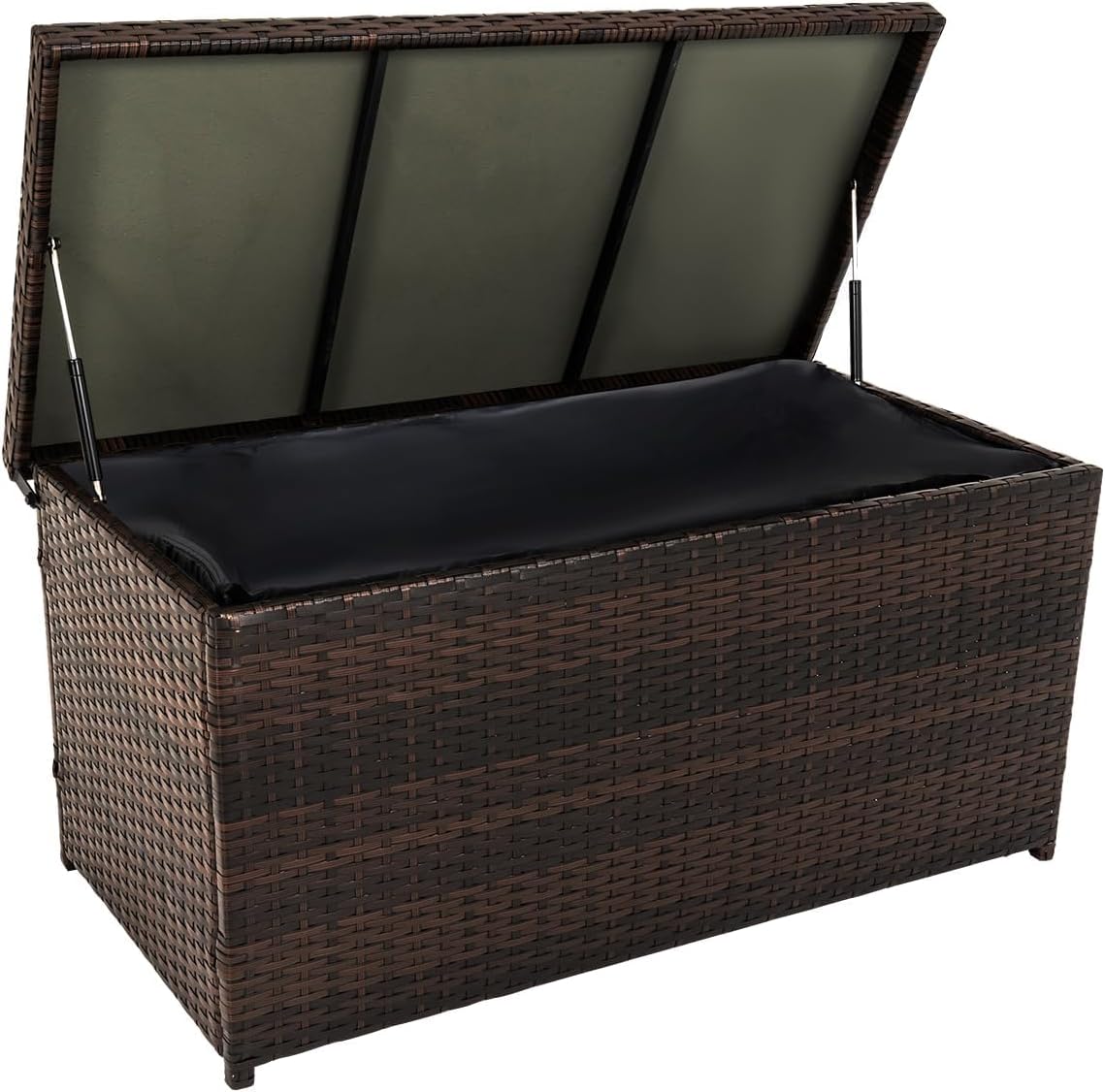 sundale 70 gallon oudoor deck box, large rattan, main product view