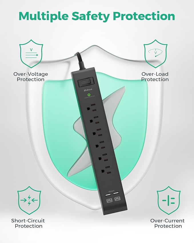 2 Pack Surge Protector Power Strip - Image 6