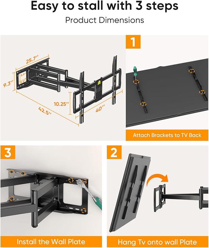 FORGING MOUNT Long Arm TV Wall Mount - Image 9