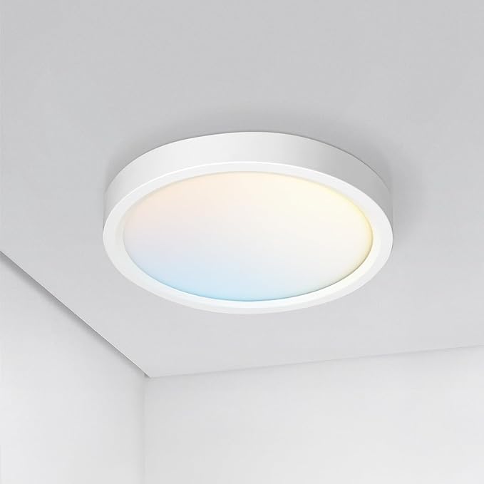 ASD LED 7" Round Flush Mount Ceiling Light Fixture, Low Profile Surface by ASDLightingCorporation