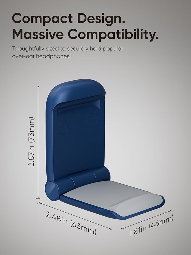 MAMUVIMO Headphone Stand, Headset Stand Foldable ＆ Sticky, Headphone Holder - Image 7