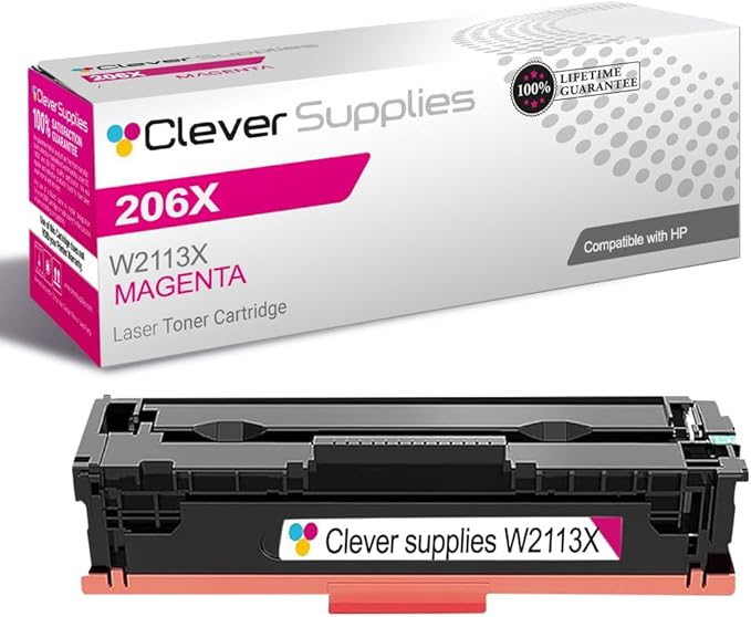 CS Replacement Compatible with HP 206X Toner Cartridge W2113X to use with Color by CleverSupplies