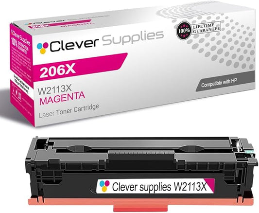 CS Replacement Compatible with HP 206X Toner Cartridge W2113X to use with Color by CleverSupplies