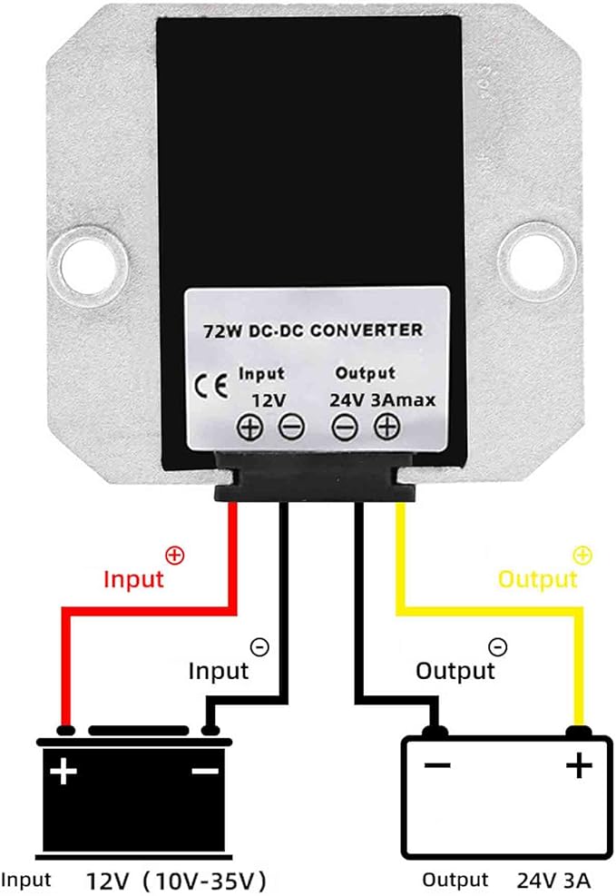 MGGi DC Voltage Boost Converter, 12V Step Up to 24V 3A 72W Regulator Booster - Image 4