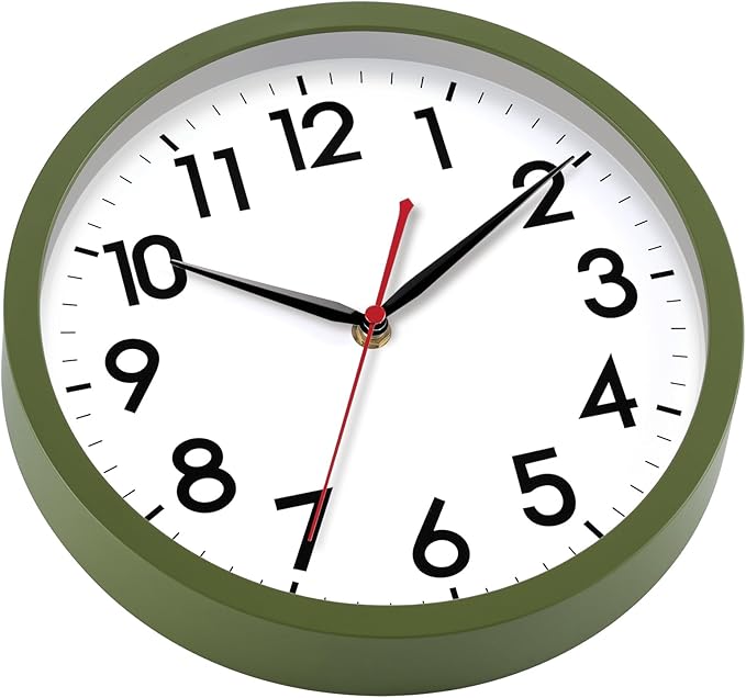 AKCISOT Wall Clock 10 Inch Silent Non-Ticking Modern Clocks Battery Operated - Image 8