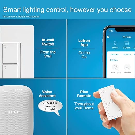 Lutron Caseta Original Smart Light Switch, - Image 6