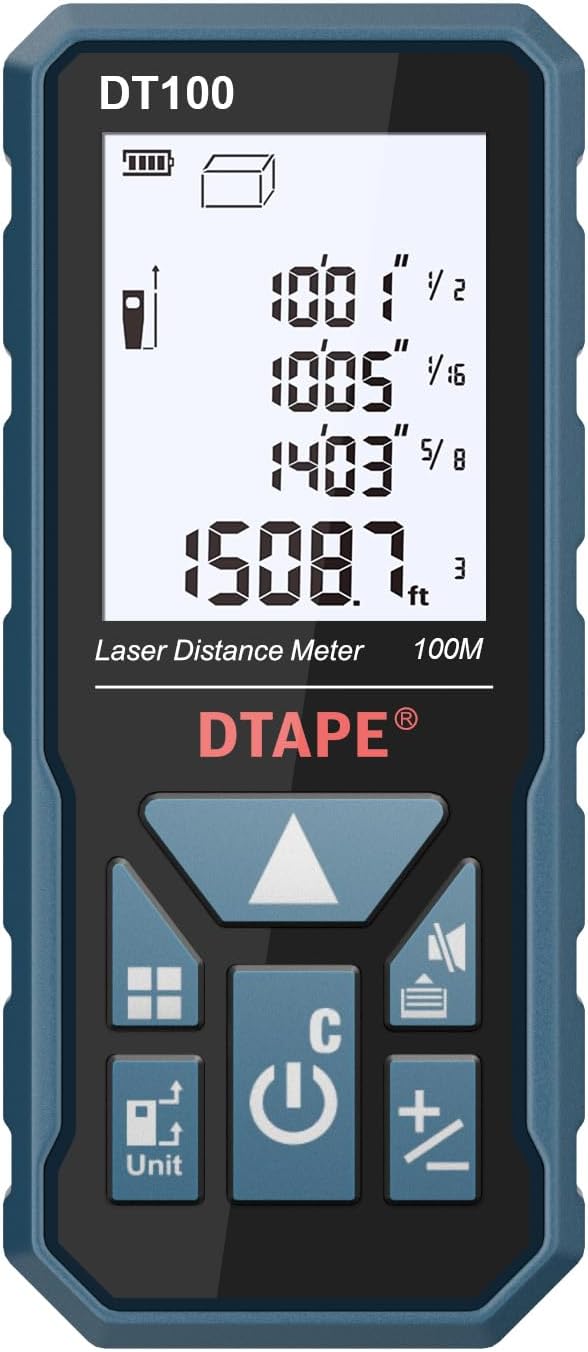 Laser Measure, DTAPE 330 Ft Digital Laser Distance Meter, Upgraded by Dtape