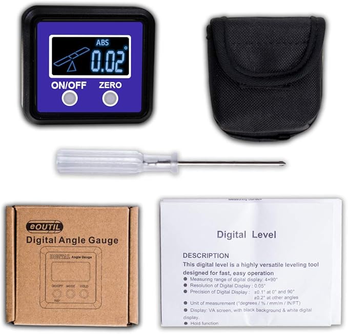 Digital Angle Gauge and Protractor, eOUTIL Digital Angle Finder Inclinometer - Image 6