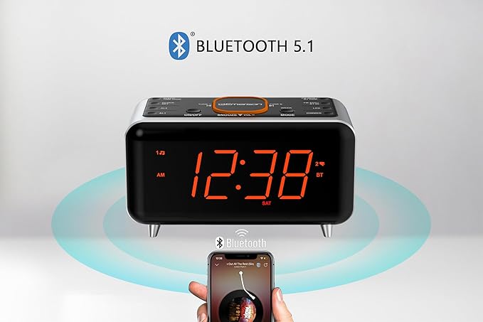 Emerson CKS1521 SmartSet Bluetooth Dual Alarm Clock Radio - Image 10