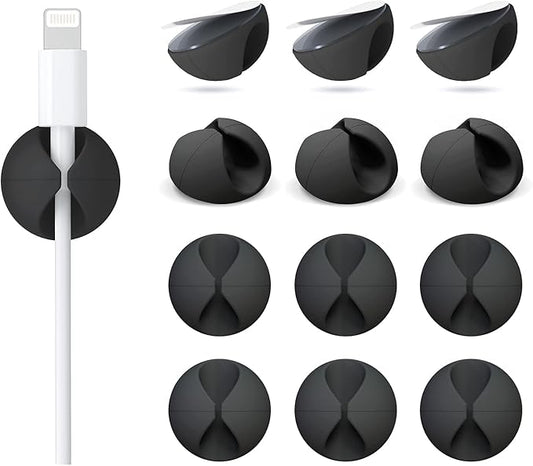 12 Pack Cable Clips, Znben Cord Organizer Holder Adhesive Cable Management by Znben