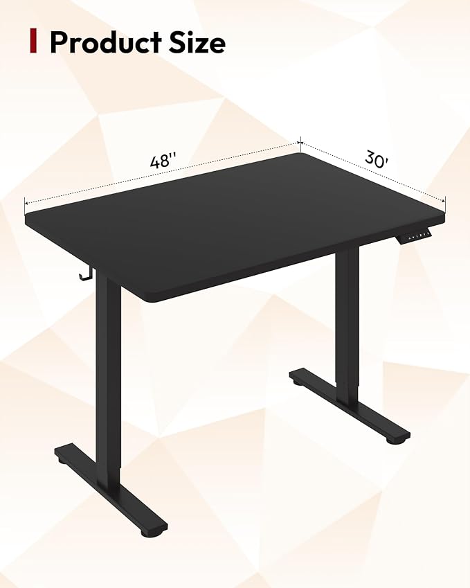 SANODESK Electric Standing Desk 48 x 30 Inches Whole-Piece Desktop Height - Image 2