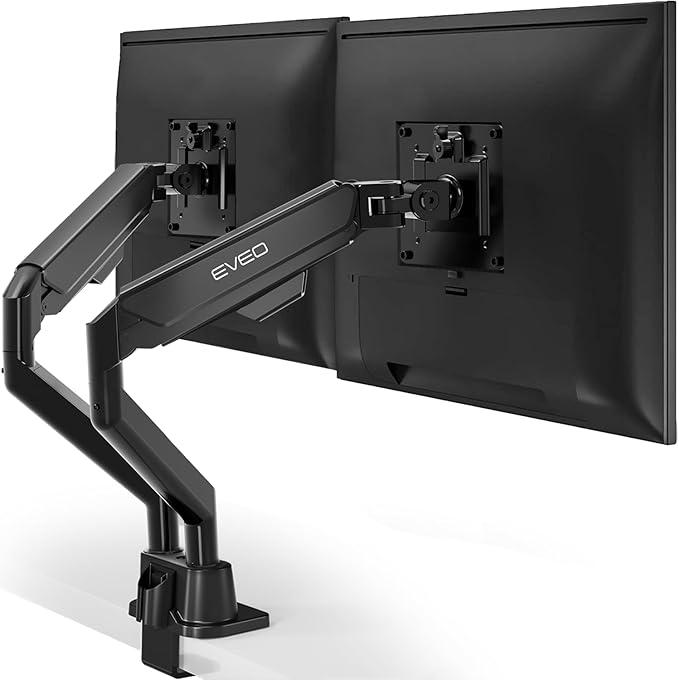 EVEO Premium Dual Monitor Mount 14"-32” Dual Monitor Arm VESA Bracket by EVEO