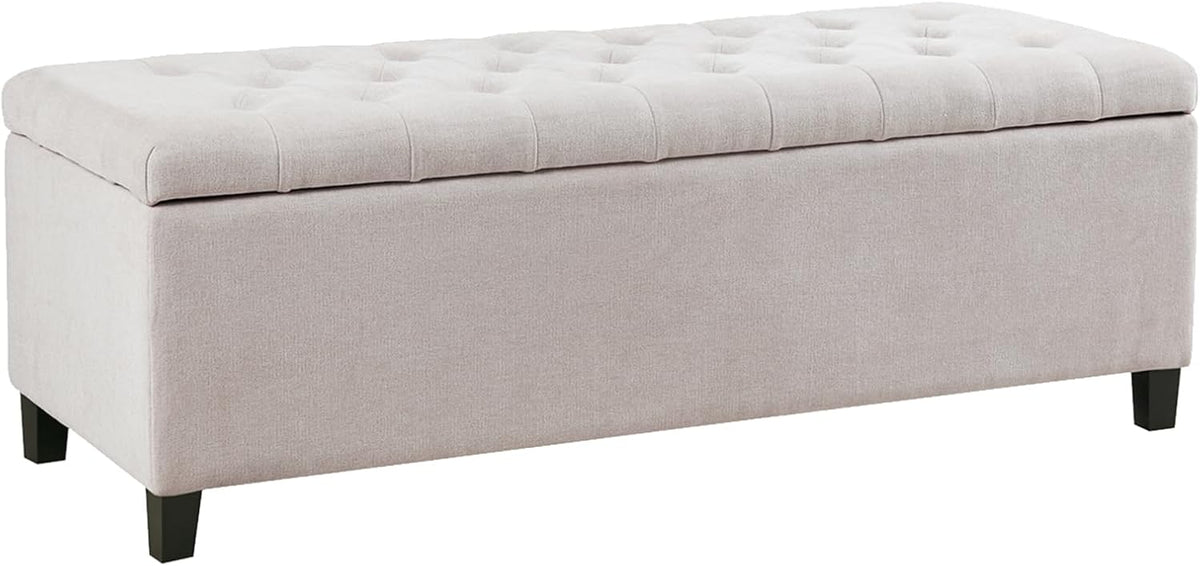 madison park 49" upholstered storage bench, button tufted, main product view