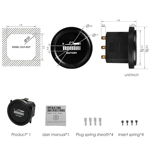 NinE-ROnG LED Battery Indicator Meter Gauge - Image 6