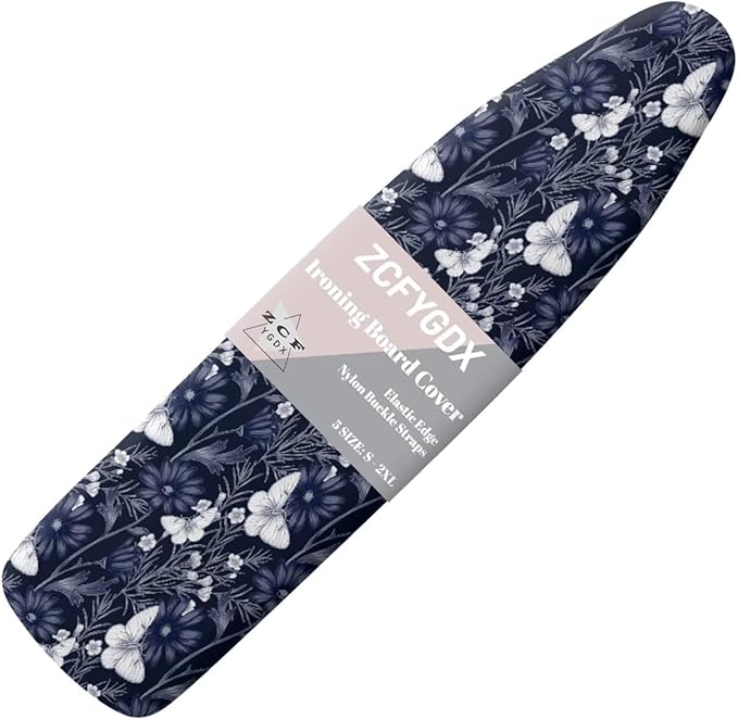 ZCFYGDX Ironing Board Covers Butterfly Blue Flower Print Lightweight & by ZCFYGDX