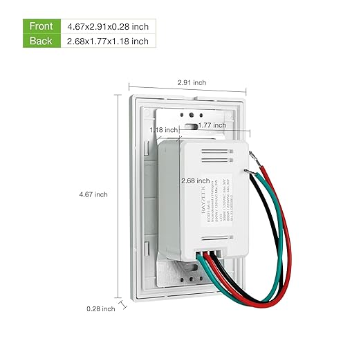 RAYZEEK 2 Pack PIR Motion Sensor Light Switch, Occupancy Sensor Switch | 5Amp | - Image 6
