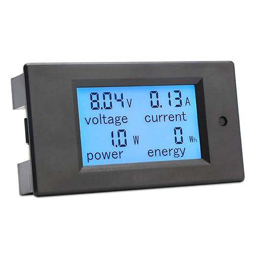 DROK Digital Multimeter DC 8-100V 20A Voltage Amperage Power Energy Meter by DROK