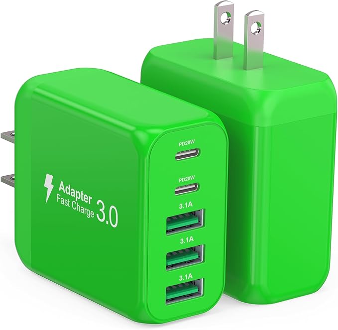 60W USB C Wall Charger Block, 5-Port C Charger Fast Charging Block PD Power by CSODINCE