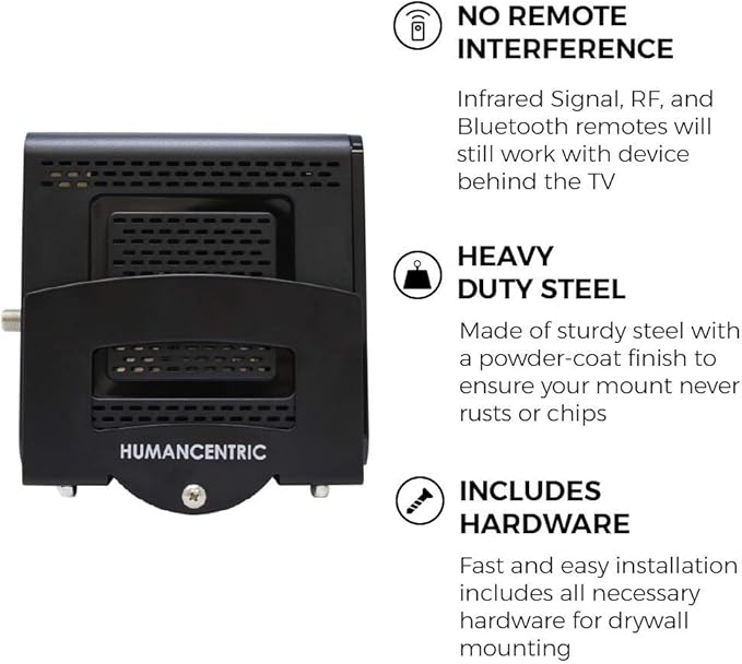 HumanCentric Cable Box and Modem Mount, Adjustable Wall Mount - Image 4