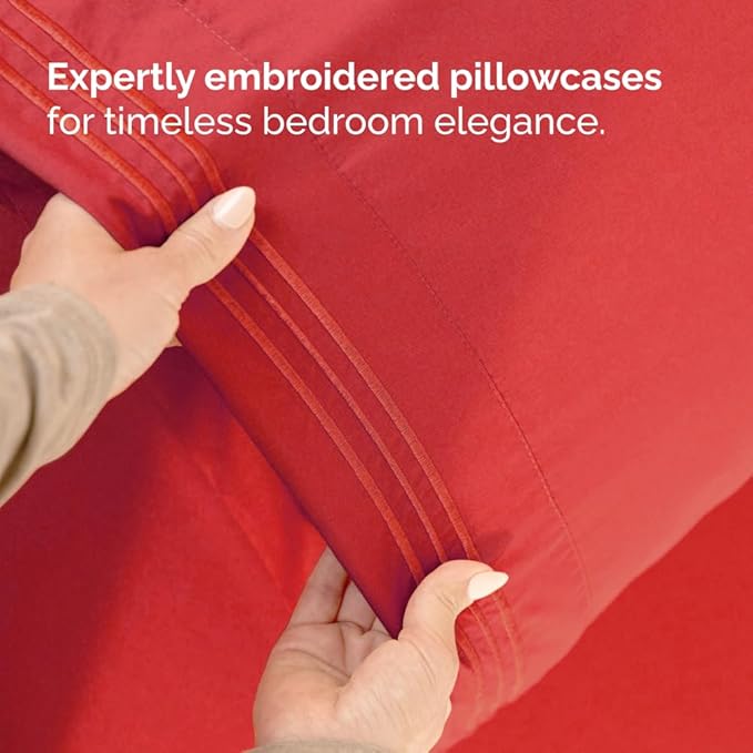 Split Head King Sheet Set – 4 Piece Flex Split Top King Sheets - Image 8