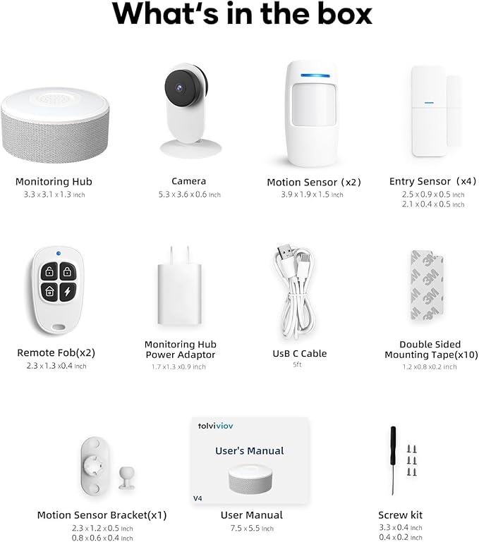 tolviviov Alarm System for Home Security, DIY Door Alarm Security Systems - Image 8