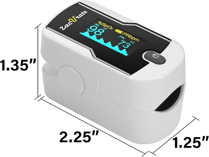 Zacurate 500E-B Wireless Bluetooth Fingertip Blood Pulse Oximeter Monitor - Image 3