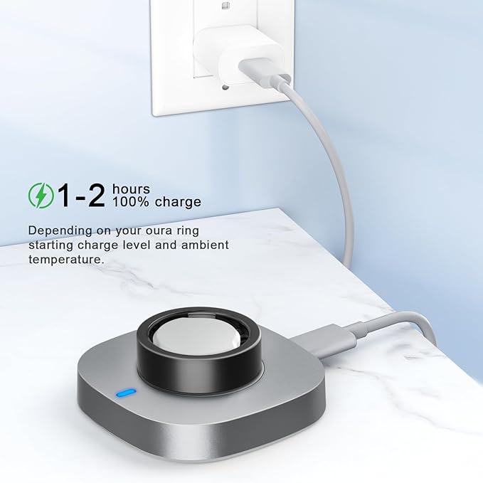 ZOOROO Charger Compatible with Oura Ring Gen 3 Size 8, Fast Charging Dock with - Image 3