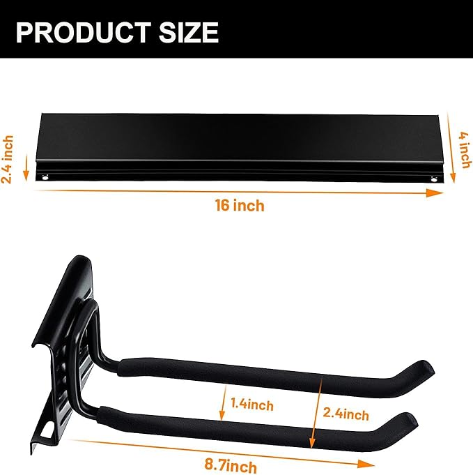 Wallmaster Garage Storage Organization Wall Mount, Garden Tool Rack Organizer - Image 4