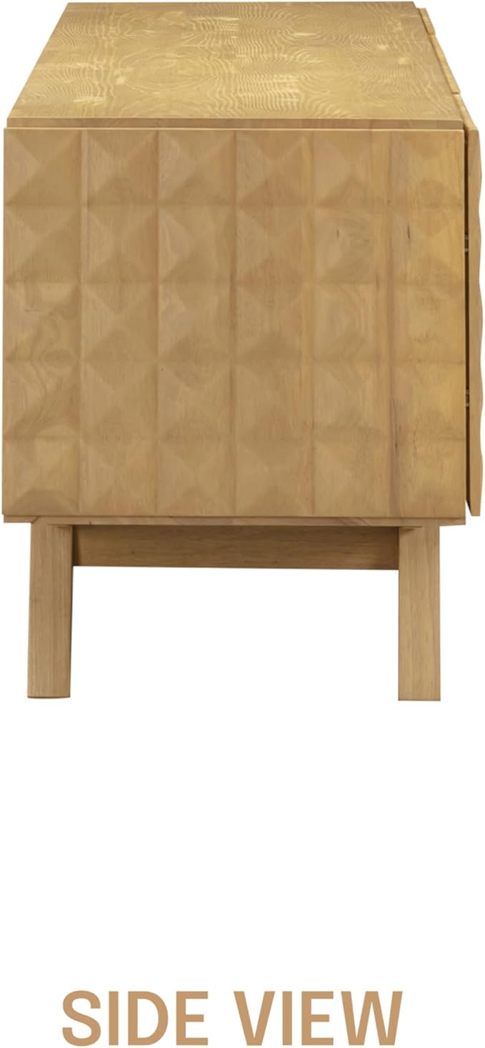 NTC Sapa Mid-Century Modern Solid Wood TV Stand 4-Door Media Console - Image 9