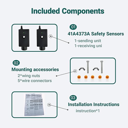 Upgraded 41A4373A Garage Door Safety Sensor Compatible - Image 3