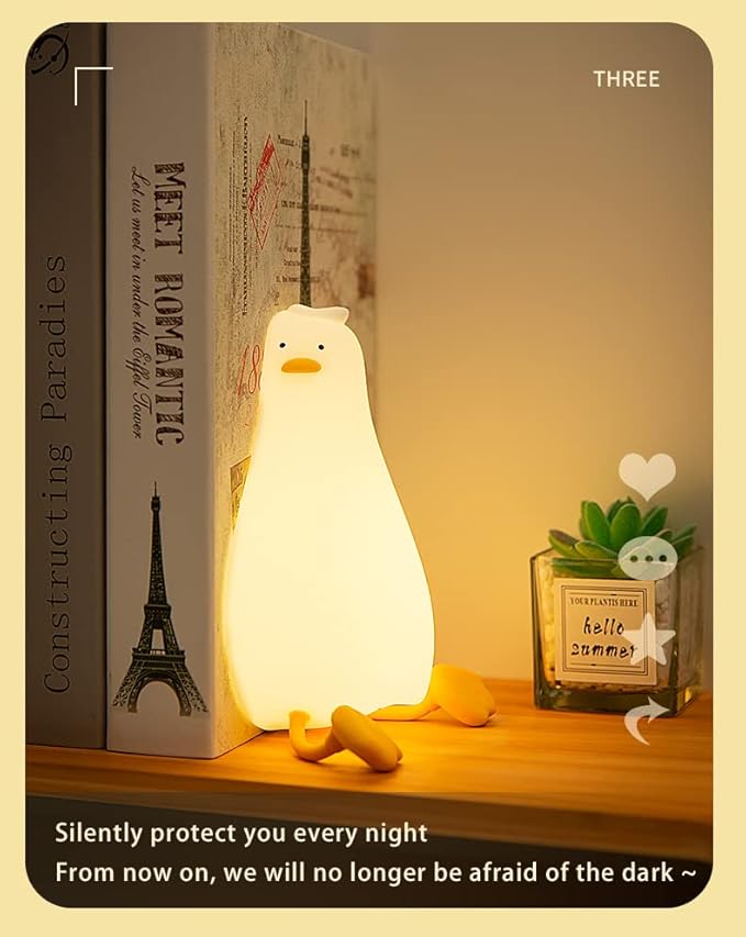 ATSUI Duck Night Light, LED Squishy Novelty Animal Night Lamp, Food Grade - Image 7