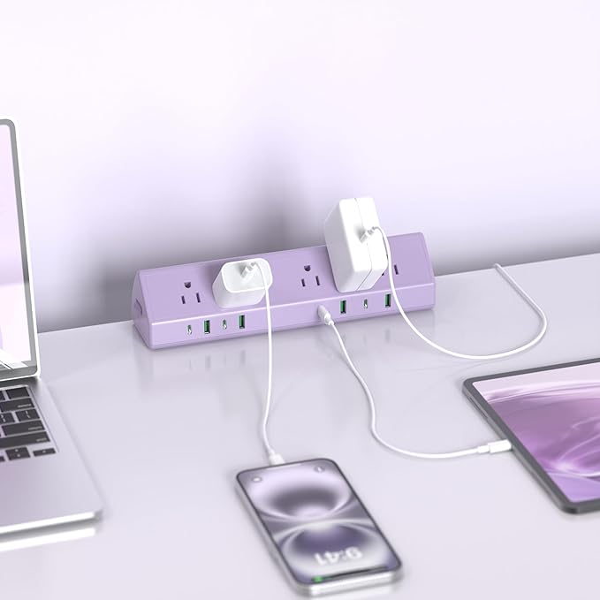 Jgstkcity Desk Clamp Power Strip, 65W Fast Charging Station, 4 USB-C, 4 USB-A - Image 7