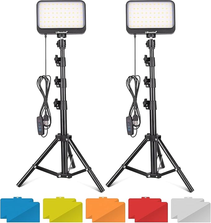 UBeesize LED Video Light Kit, for Zoom, Game Streaming by UBeesize