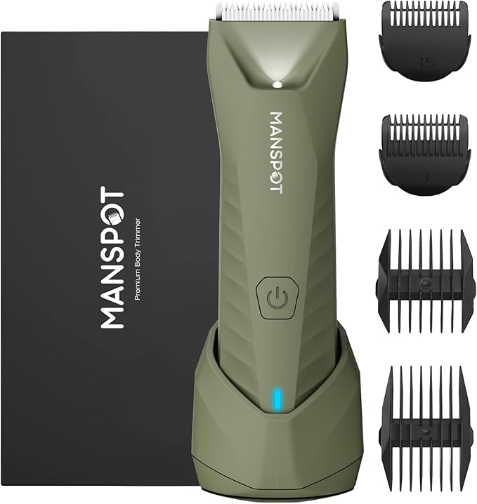 MANSPOT Manscape Trimmer for Men Ball/Pubic/Groin, Electric Body Hair Trimmer by MANSPOT