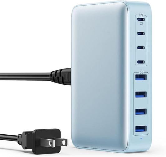 USB C Charger 200W USB C Charger Block, Upgraded GaN III 8-Port Fast Charging by GKUTW