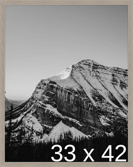 Frame It Easy 33 x 42 Rustic Gray Wood Frame by FrameItEasy