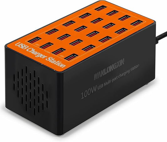 Charging Station, 100W20Port USB Charging Station, Charging Station by WANLONGXIN