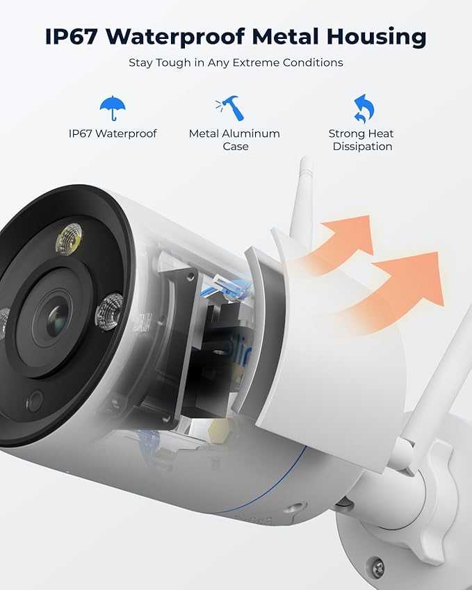REOLINK 4K Home Security Camera, 2.4/5GHz WiFi Outdoor Camera, Plug-in Power - Image 6