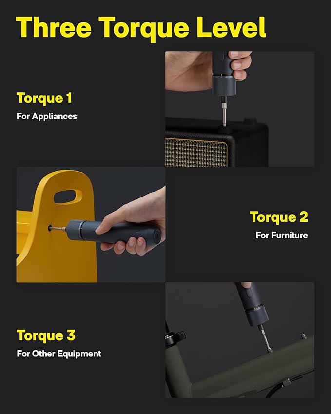 HOTO Electric Screwdriver Rechargeable, 3.6V Cordless Screwdriver Set USB-C - Image 2