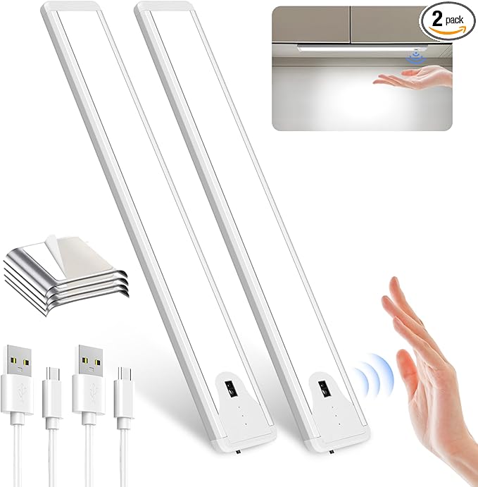 Pak 16 Inch Under Cabinet Lights, Hand Wave Sensor 83 LED Indoor Cabinet by Paklighting
