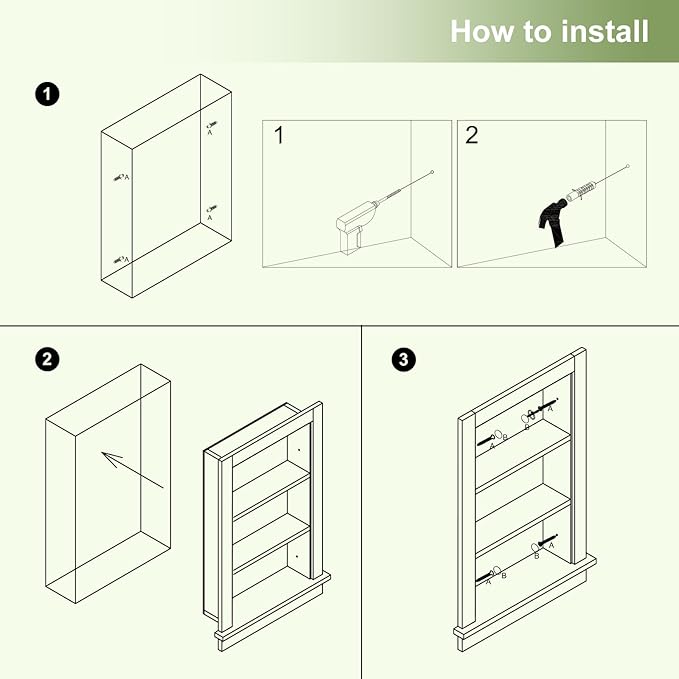 Recessed Medicine Cabinet, in Wall Shower Niche, 14x24 Bathroom Cabinet - Image 10