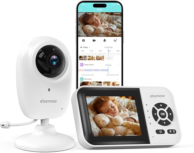 ebemate WiFi Video Baby Monitor, 2.8" Display by Ebemate
