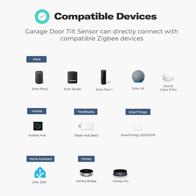 THIRDREALITY Zigbee Smart Garage Door Tilt Sensor, Adjustable Sensitivity Levels - Image 5