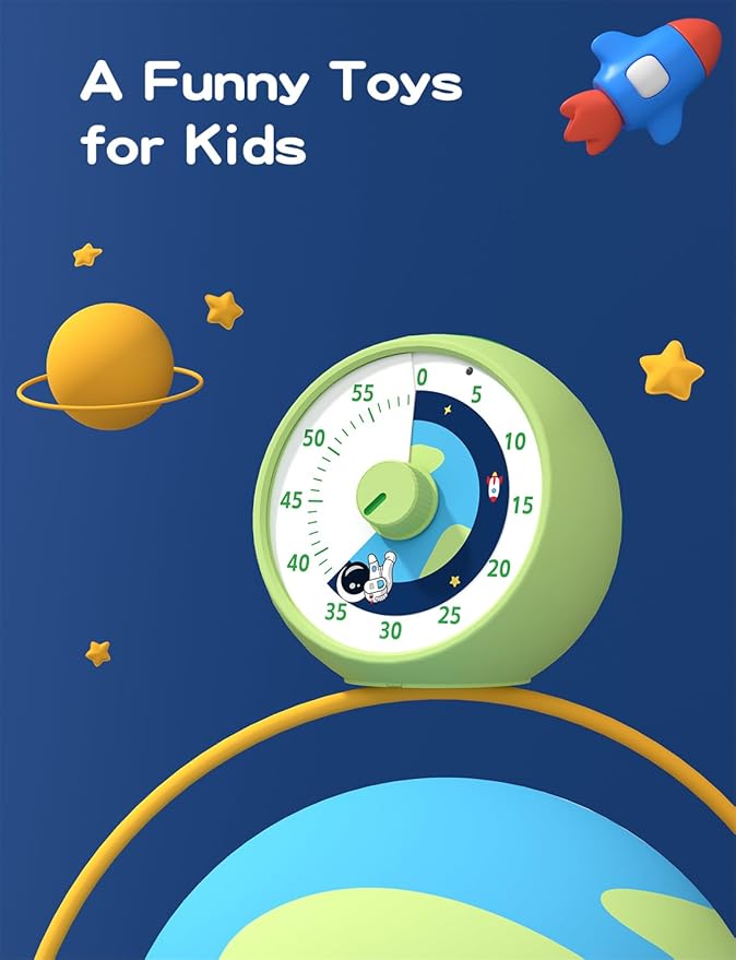 Visual Timer for Kids, 60-Minute Countdown Timer for Classroom Office Kitchen - Image 3