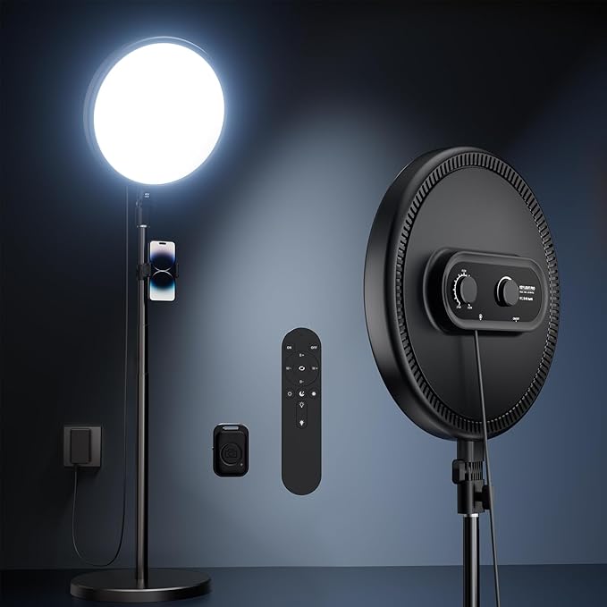 TODI Large Ring Light with 79" Stand, 6500K Full-Screen Selfie Light Ring with by TODI