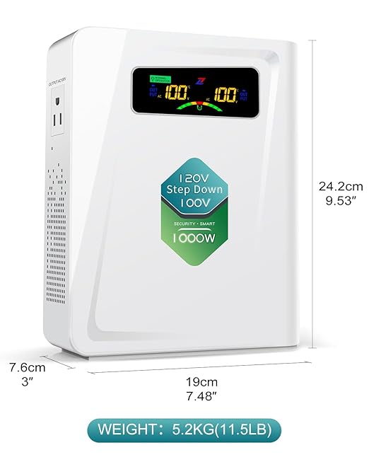 ZHENGXI 120v to 100v Step Down Transformer 1000W Power Voltage Converters - Image 3
