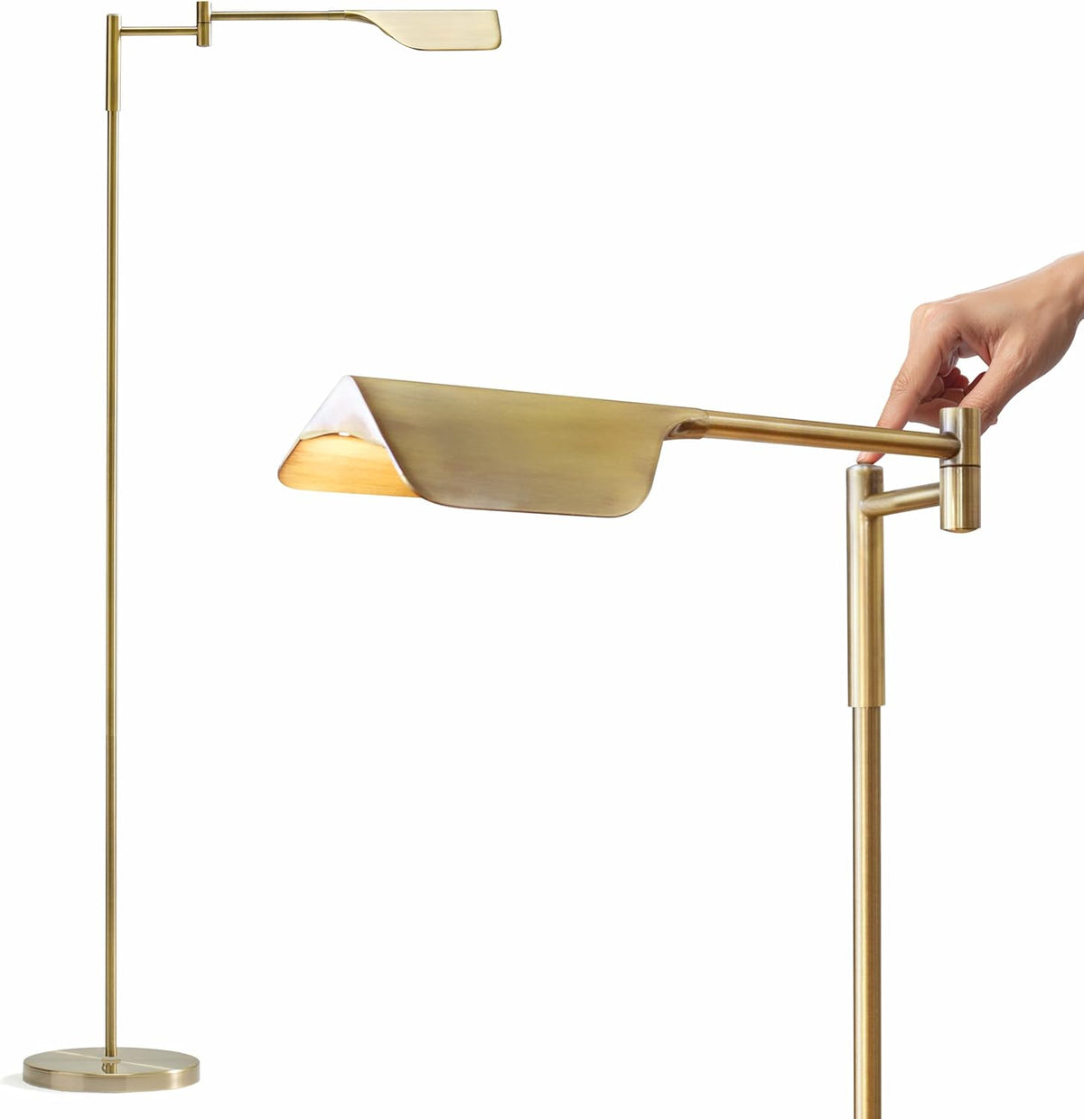 Brightech Leaf Pharmacy LED Reading Lamp, Dimmable Floor Lamp